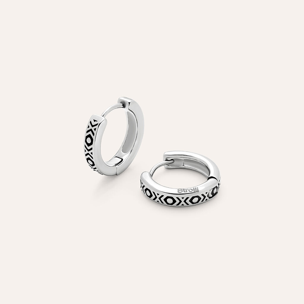 Orecchini A Cerchio Man Code Acciaio