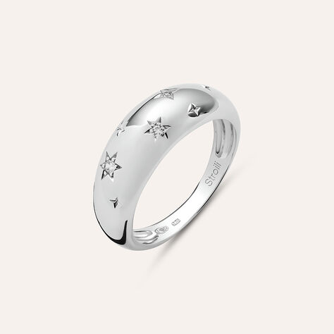 Anello Fascia Silver Collection Argento Rodiato Cubic Zirconia - Anelli con Pietre Donna | Stroili
