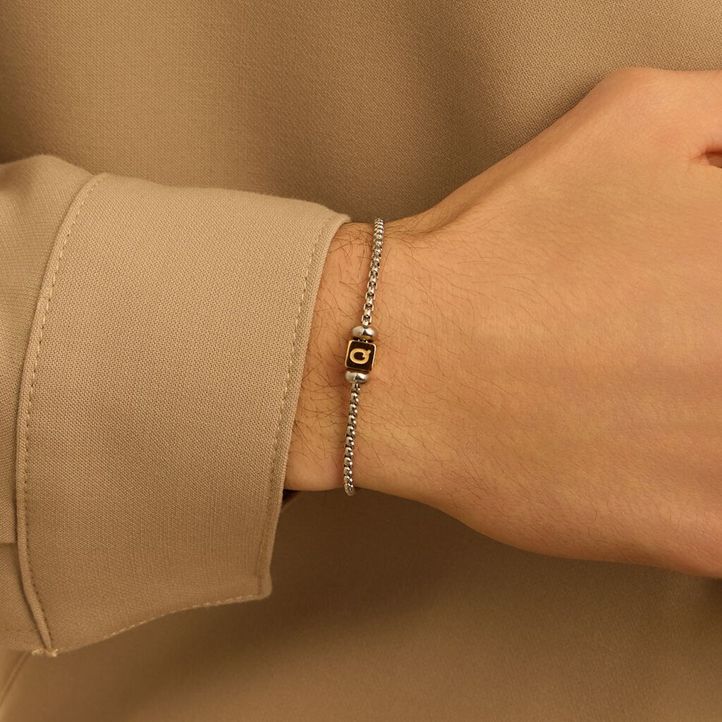 Bead Essential Code Acciaio Dorato