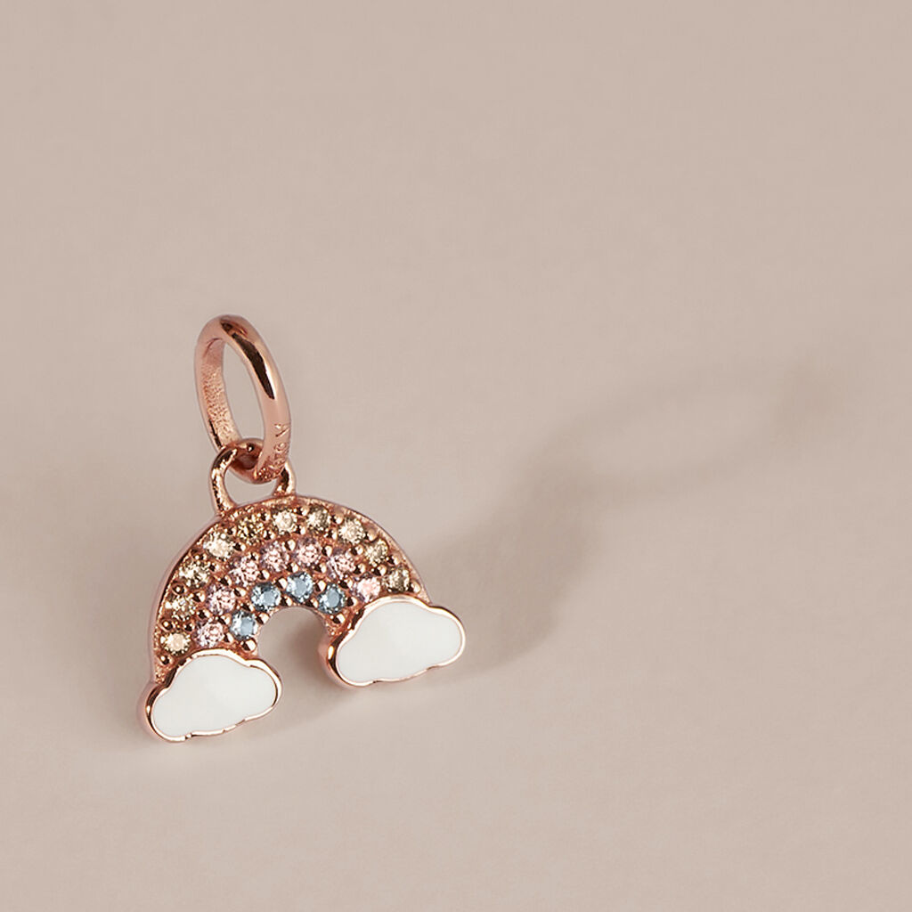 Pendente Love Beats Argento Rosa Cubic Zirconia