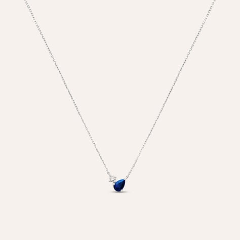 Collana Toi Et Moi Charlotte Oro Bianco Zaffiro Diamante - Collane Donna | Stroili
