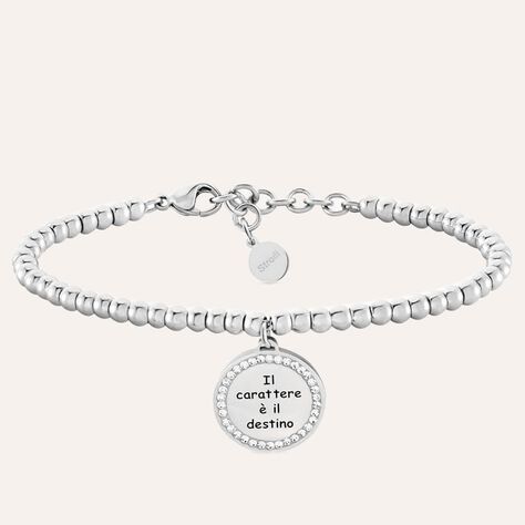 Bracciale Lady Message Acciaio Destiny e Cristalli - Bracciali Donna | Stroili