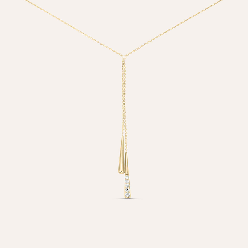 Collana Golden Dreams Placcato Oro Giallo Cubic Zirconia