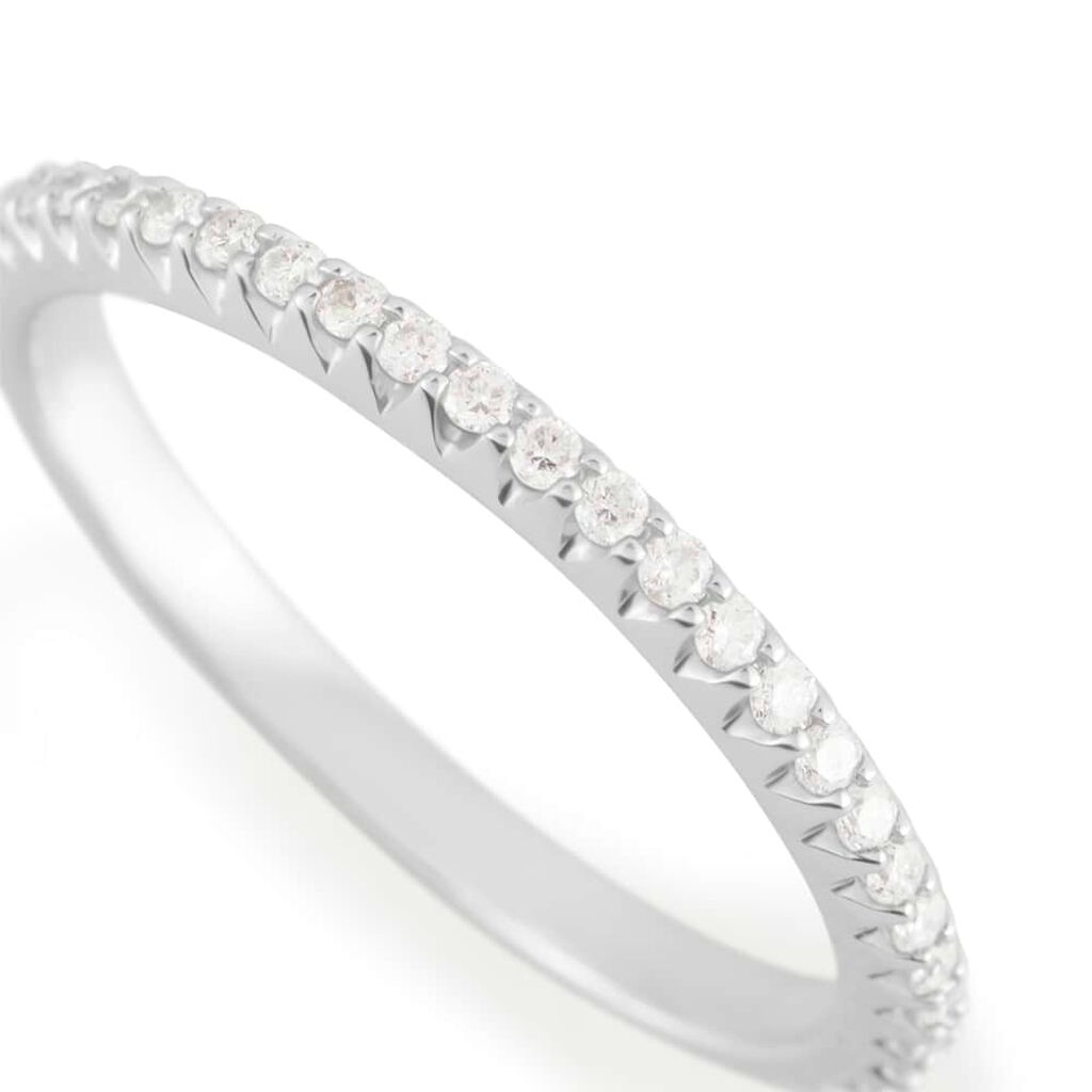 Fede Classica Eternity 1.8 mm Oro Bianco Diamante - Anelli con Incisione Donna | Stroili