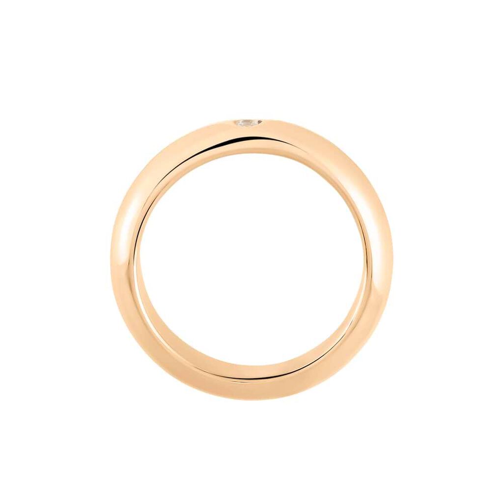 Fede Classica Leggera 5 mm Oro Rosa Diamante - Anelli con Incisione Unisex | Stroili