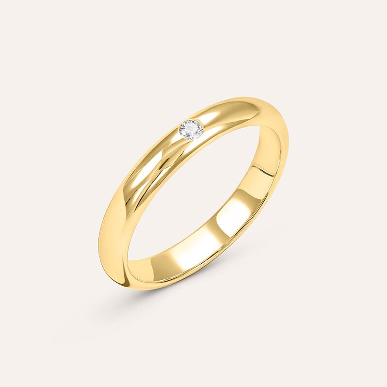 Fede Classica Leggera 3.2 mm Oro Giallo Diamante - Fedi Unisex | Stroili