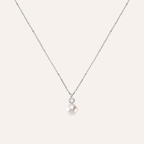 Collana Silver Pearls Argento Rodiato Perla sintentica Cubic Zirconia - Collane Donna | Stroili