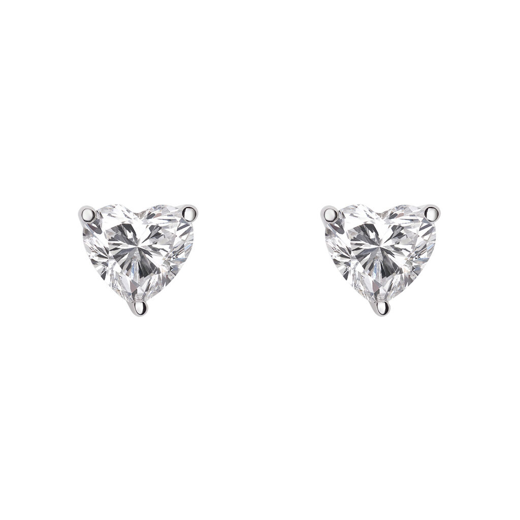 Orecchini Lobo Punto Luce Diamade Oro Bianco Diamante Lab-Grown - Orecchini a Lobo Donna | Stroili