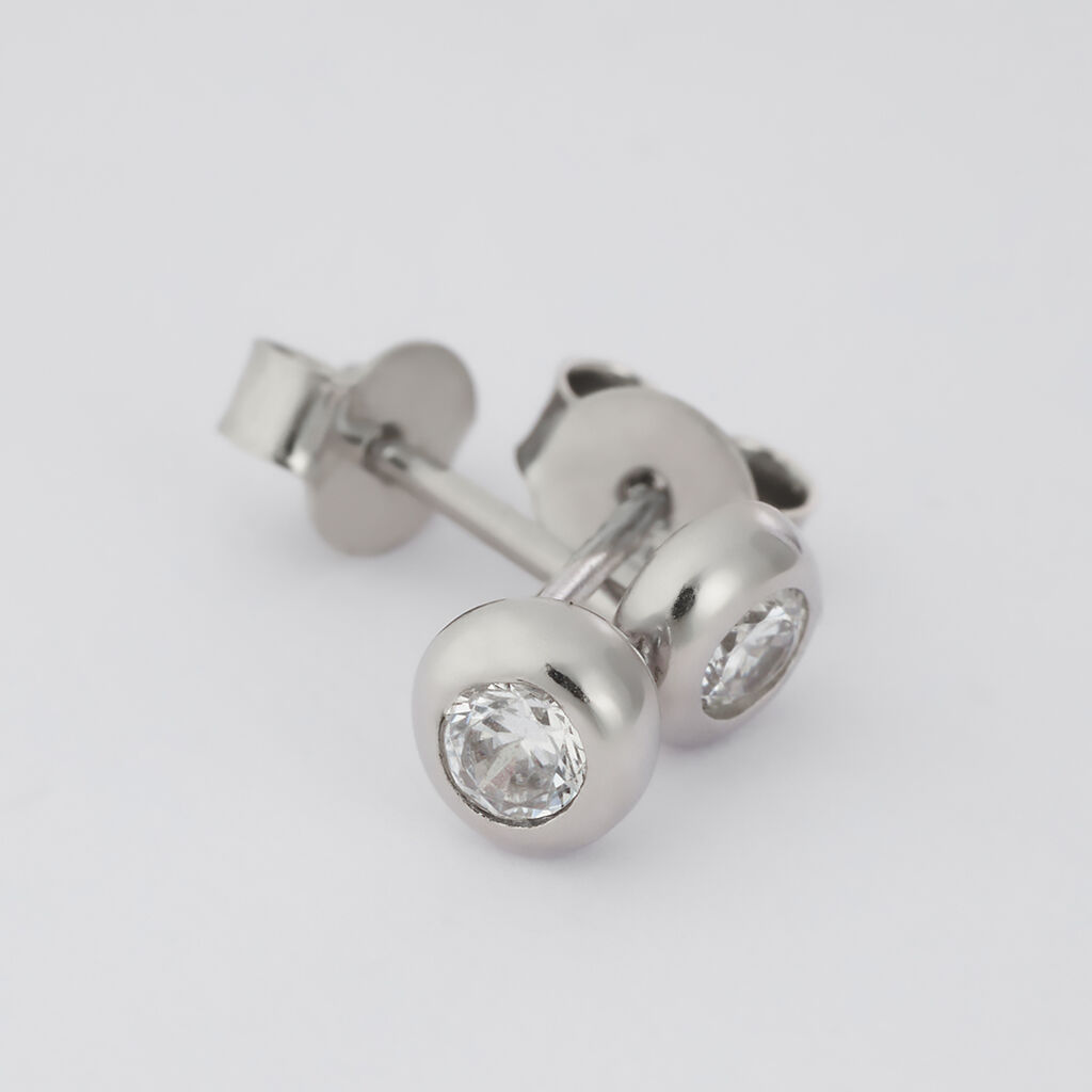 Orecchini Lobo Punto Luce Silver Elegance Argento Rodiato Cubic Zirconia - Orecchini a Lobo Donna | Stroili