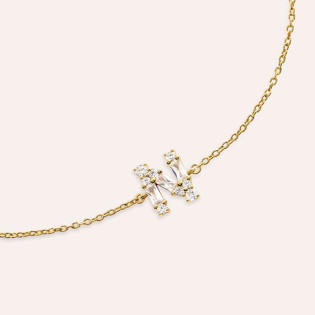 Bracciale Silver Glow Argento Dorato Cubic Zirconia