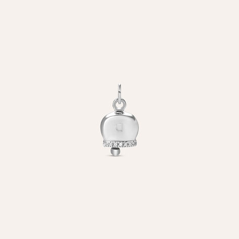 Pendente Saluti&Baci Campanella Love Beats Argento Rodiato Cubic Zirconia - Ciondoli Donna | Stroili
