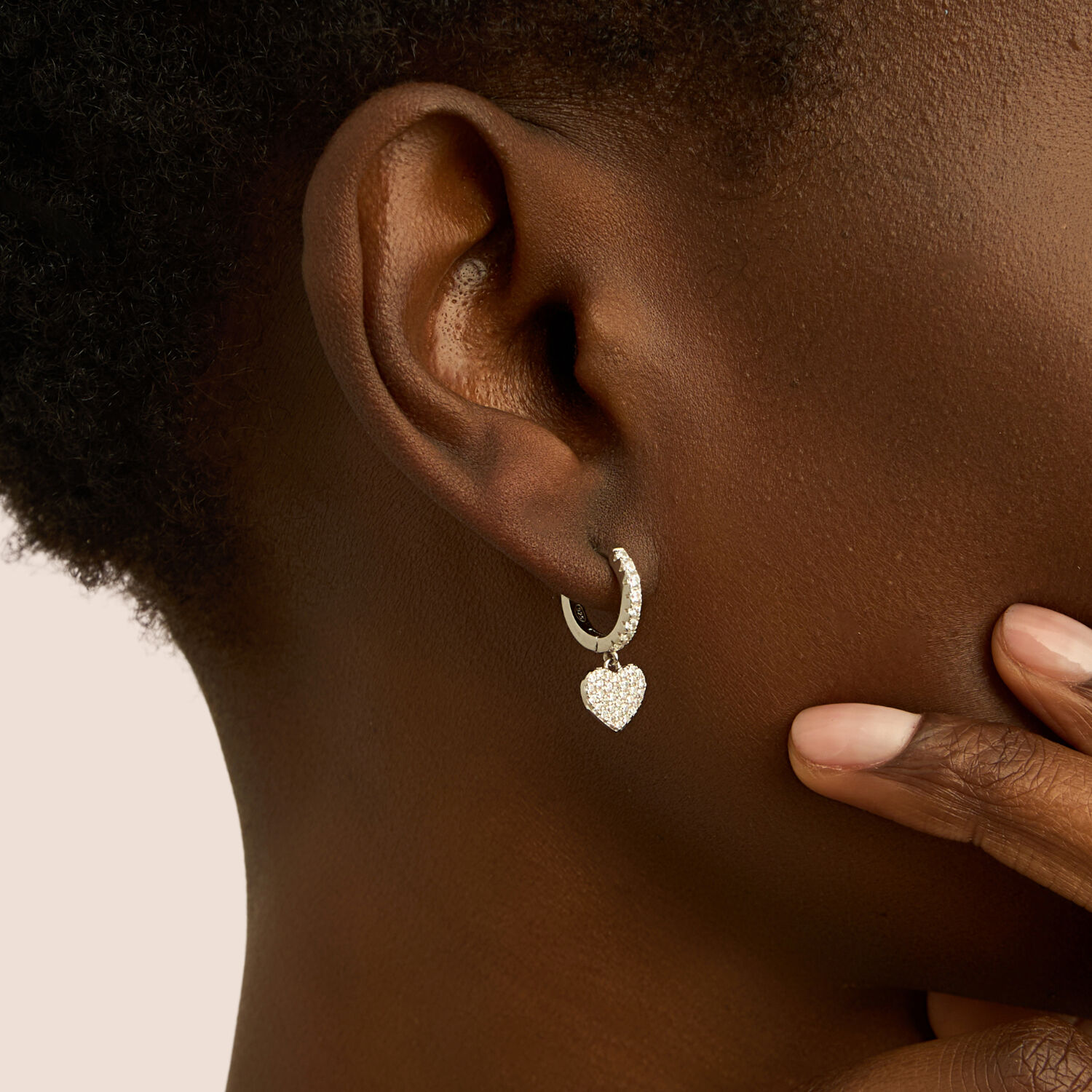 Orecchini a cerchio ovali in argento sterling 925 con zirconi cubici: 25 mm di larghezza - Italia