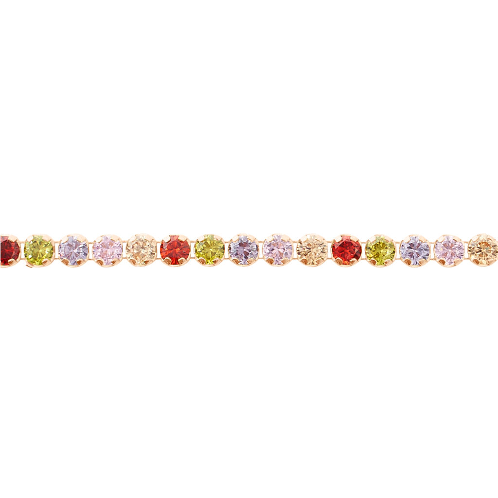 Bracciale Tennis Silver Rainbow Argento Rosa Cubic Zirconia - Bracciali Tennis Donna | Stroili
