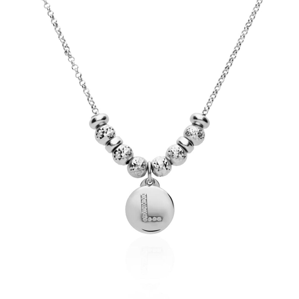 Pendente Love Beats Argento Rodiato Cubic Zirconia - Ciondoli con Incisione Donna | Stroili