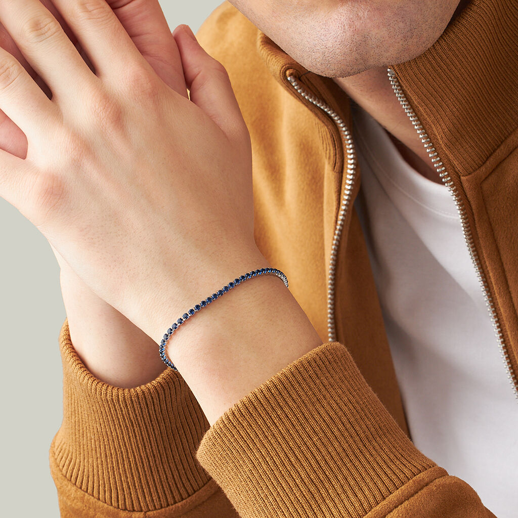 Bracciale Tennis Man Code Acciaio Cristallo - Bracciali Tennis Uomo | Stroili
