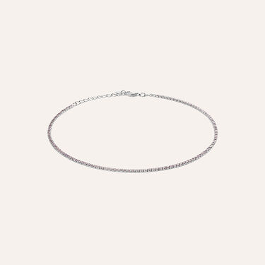 Cavigliera Tennis Silver Rainbow Argento Rodiato Cubic Zirconia
