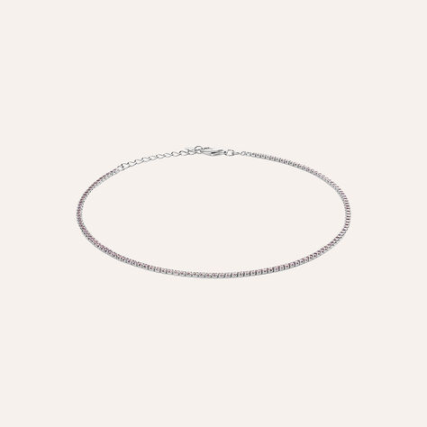 Cavigliera Tennis Silver Rainbow Argento Rodiato Cubic Zirconia - Cavigliere Donna | Stroili