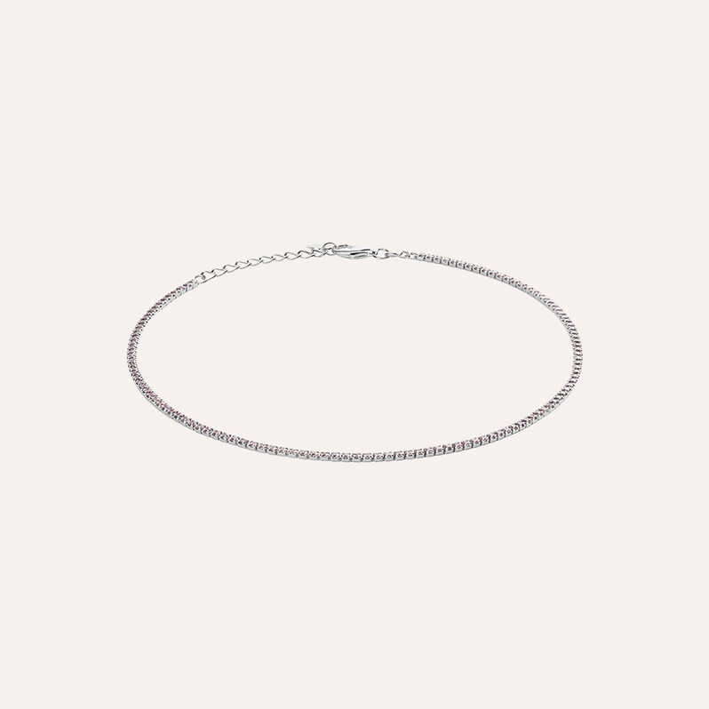Cavigliera Tennis Silver Rainbow Argento Rodiato Cubic Zirconia - Cavigliere Donna | Stroili