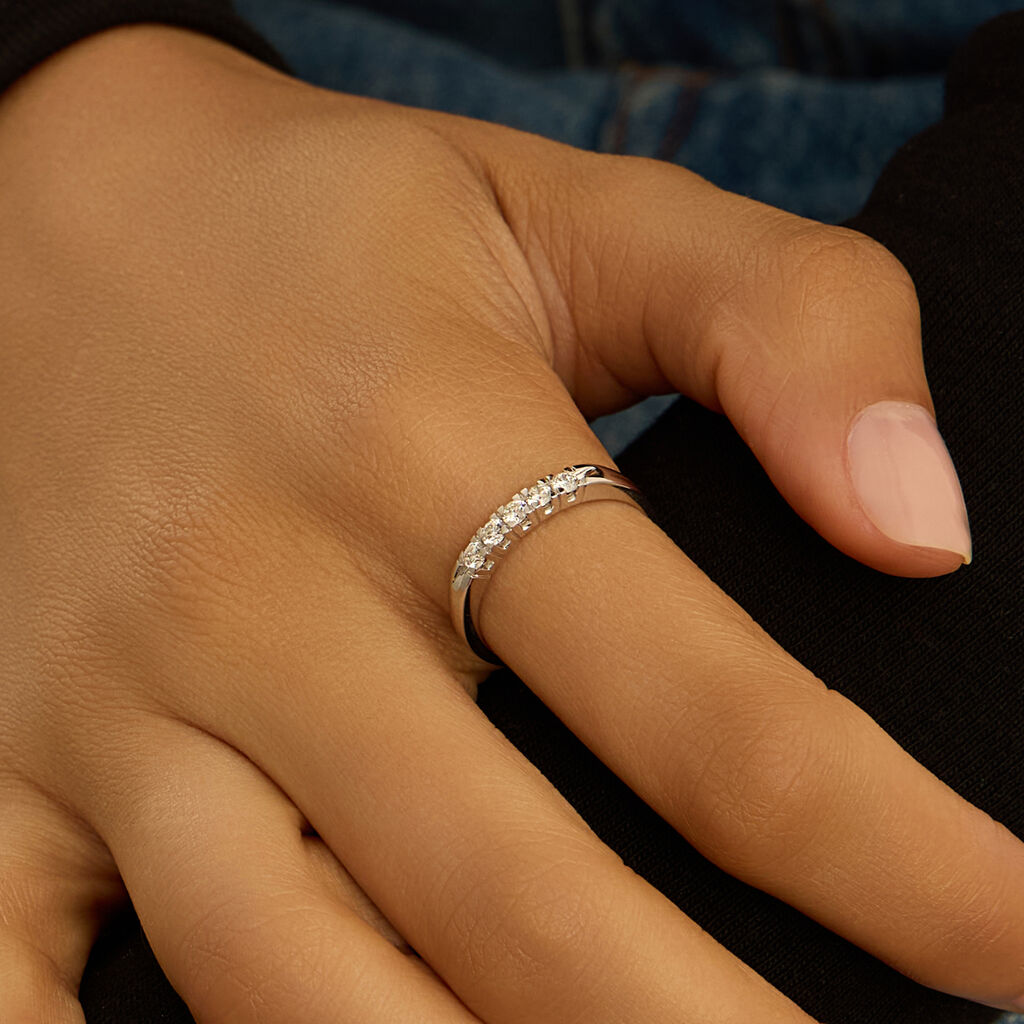Anello Riviere Firmamenti Oro Bianco Diamante - Gioielli Donna | Stroili