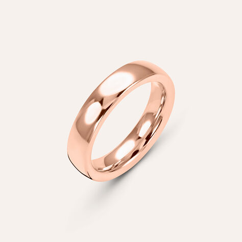 Fede Comoda Leggera Squadrata 4 mm Oro Rosa - Anelli con Incisione Unisex | Stroili