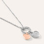Collana Sunrise Acciaio Bicolore Bianco / Rosa Cristallo