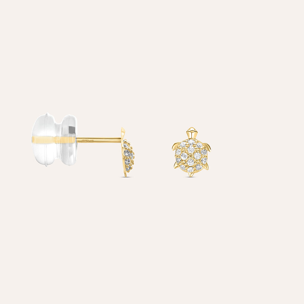 Orecchini Lobo Bon Ton Oro Giallo Cubic Zirconia - Orecchini a Lobo Donna | Stroili