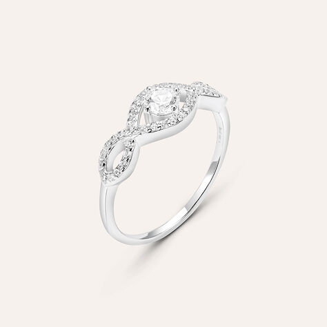Anello Solitario Silver Elegance Argento Rodiato Cubic Zirconia - Anelli con Pietre Donna | Stroili