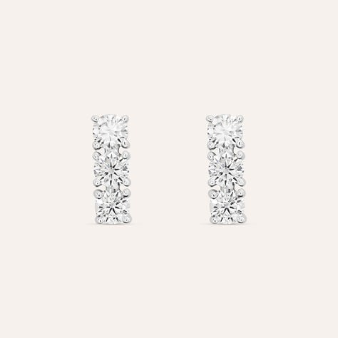Orecchini Pendenti Trilogy Claire Oro Bianco Cubic Zirconia - Orecchini Pendenti Donna | Stroili