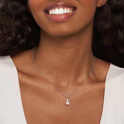 Collana Silver Pearls Argento Rodiato Perla sintentica Cubic Zirconia - Collane Donna | Stroili