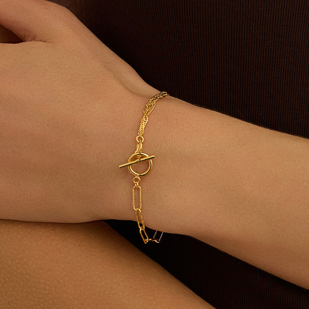 Bracciale Catena Silver Collection Argento Dorato