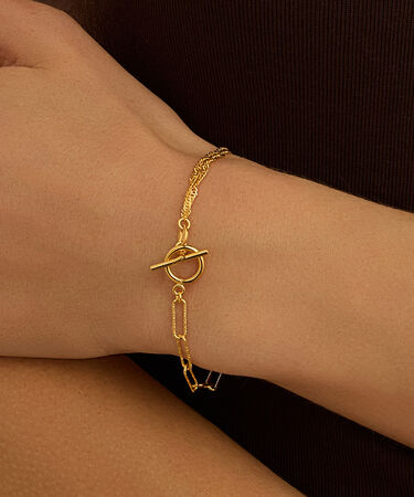 Bracciale Catena Silver Collection Argento Dorato