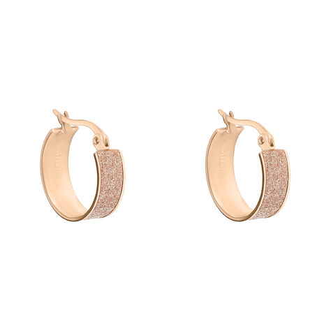 Orecchini A Cerchio Lady Shine Acciaio Rosa - Orecchini a Cerchio Donna | Stroili
