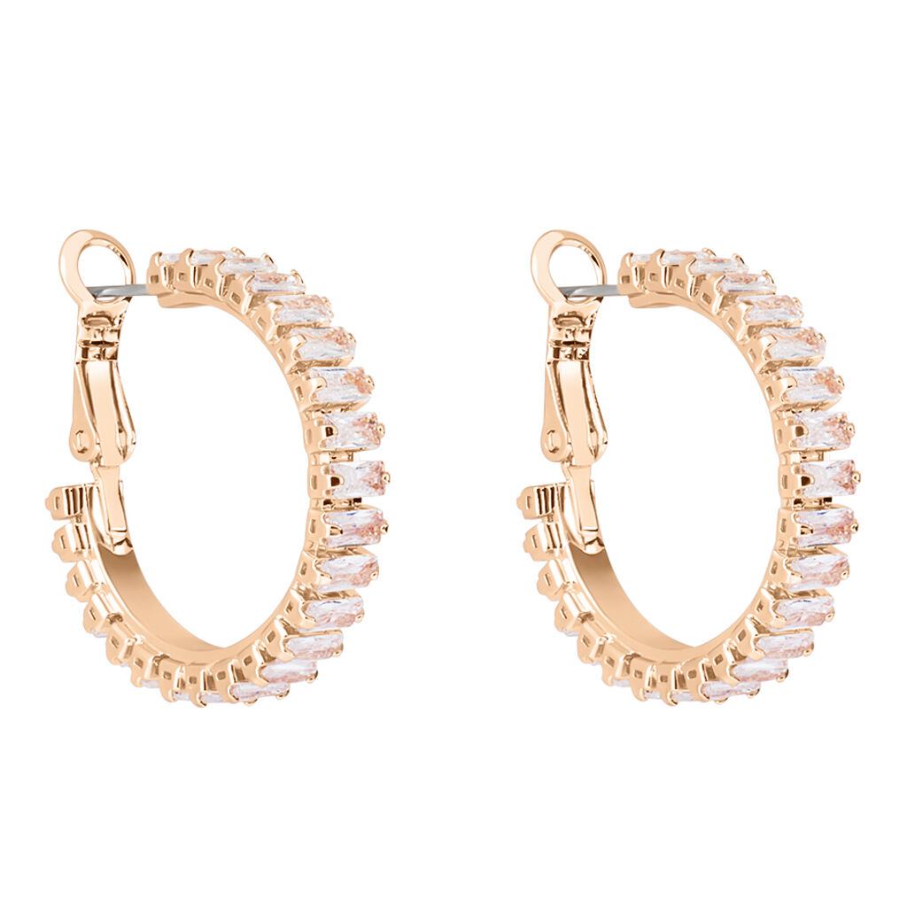 Orecchini A Cerchio Romantic Shine Metallo Cristallo