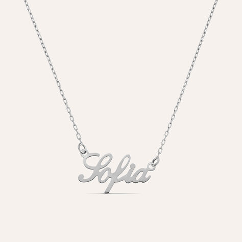 Collana Sofia Gold Names Oro Bianco - Collane Unisex | Stroili