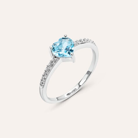 Anello Solitario Amélie Oro Bianco Topazio Cubic Zirconia - Anelli con Pietre Donna | Stroili