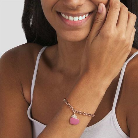 Bracciale Lady Sweet Acciaio Rosa Cristallo - Bracciali con Incisione Donna | Stroili
