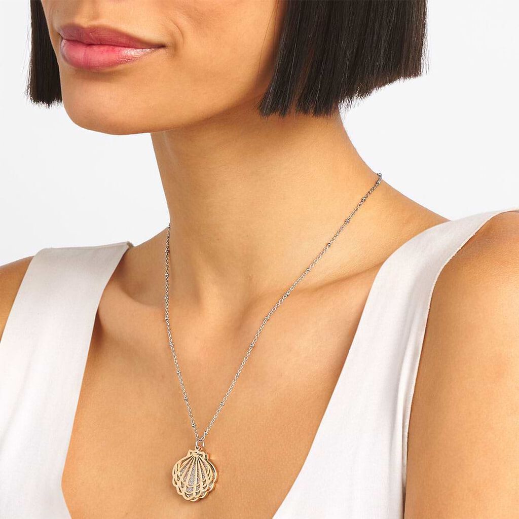 Collana Lady Shine Acciaio Bicolore Bianco / Rosa - Collane Donna | Stroili