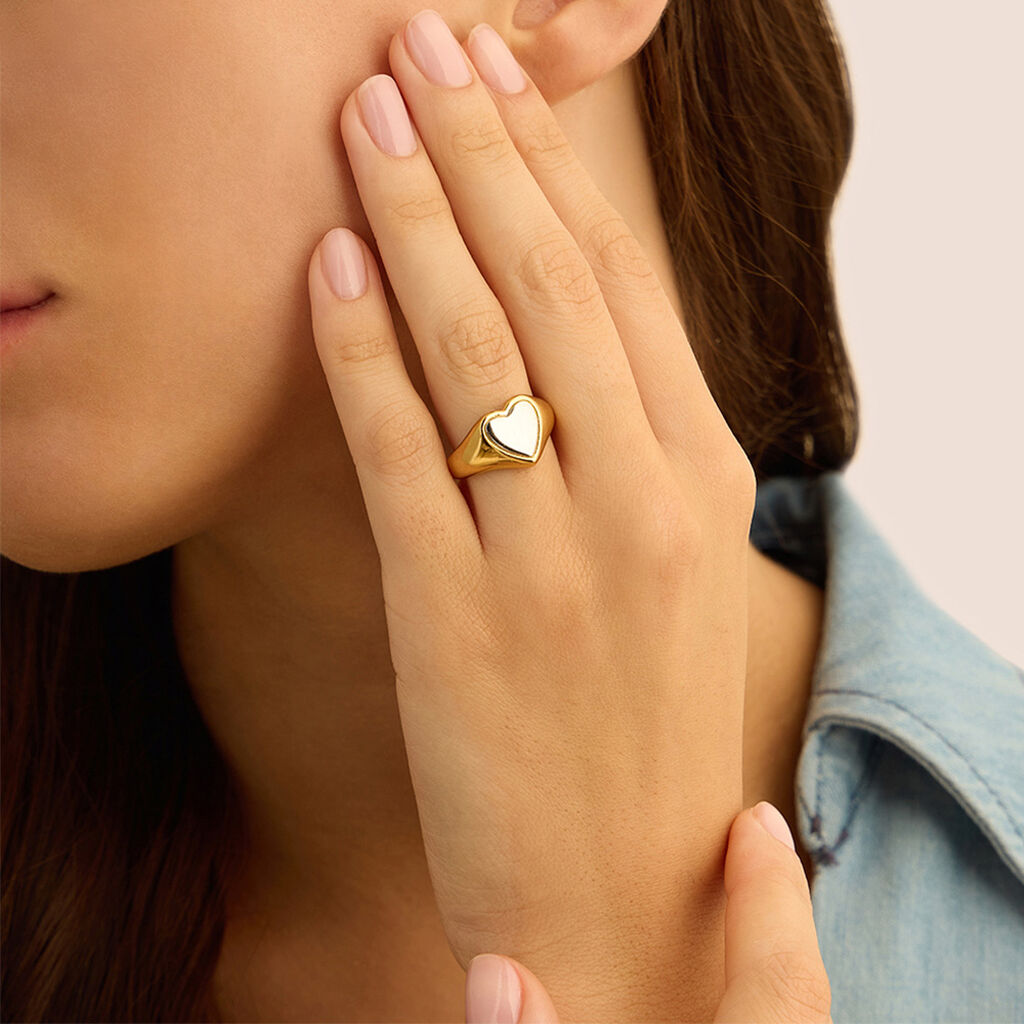Anello Chevalier Radiance Acciaio Bicolore
