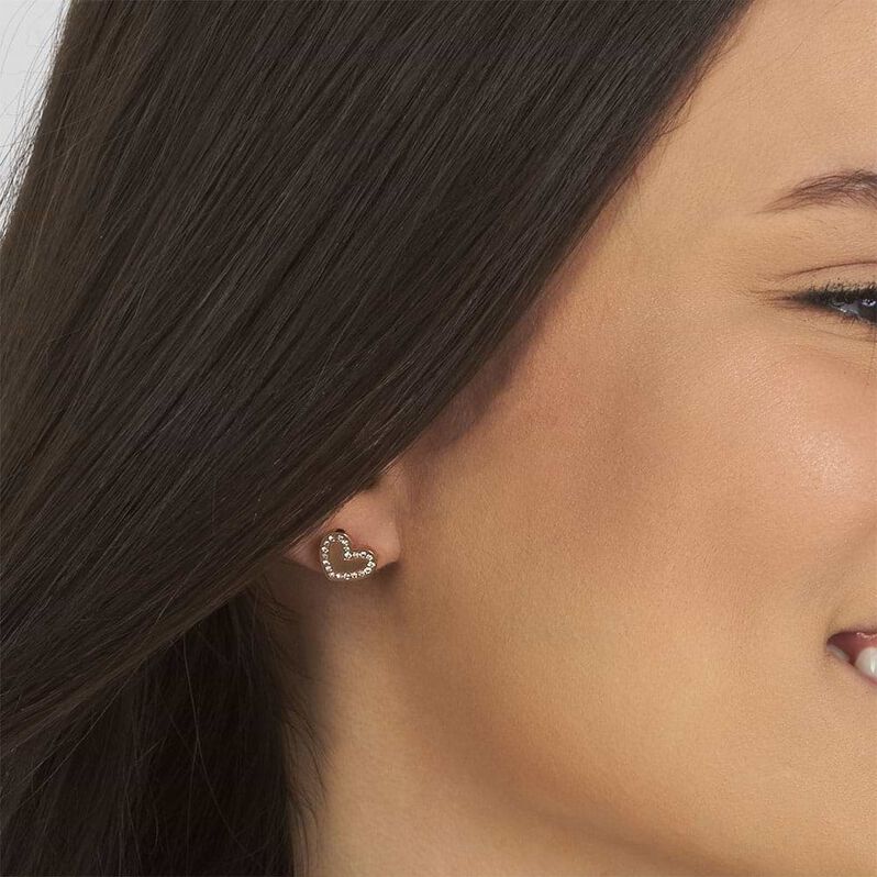 Orecchini Lobo Sunrise Acciaio Bicolore Bianco / Rosa Cristallo - Orecchini a Lobo Donna | Stroili