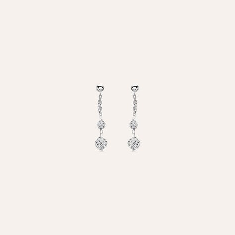 Orecchini Pendenti Crystal Gold Oro Bianco Cristallo - Orecchini Pendenti Donna | Stroili