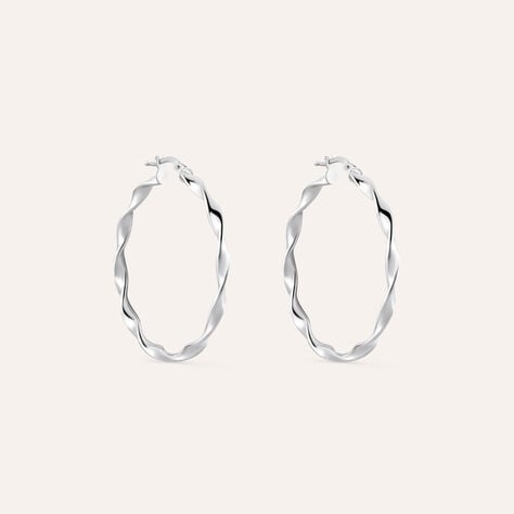 Orecchini A Cerchio Silver Collection Argento Rodiato - Orecchini a Cerchio Donna | Stroili