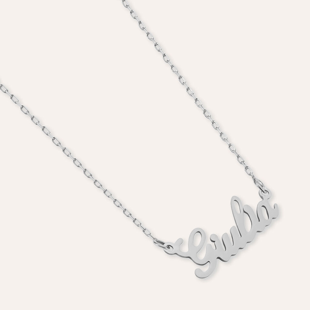 Collana Giulia Gold Names Oro Bianco