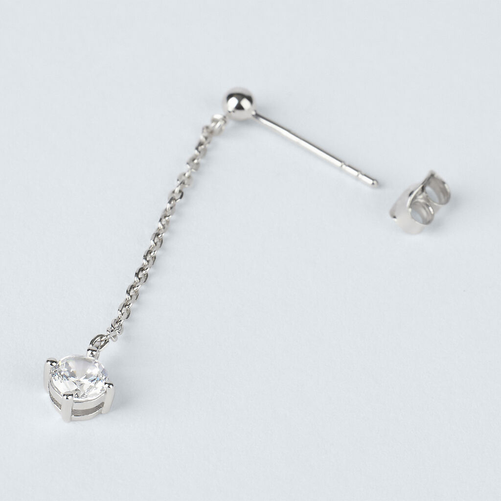 Orecchini Pendenti Punto Luce Silver Elegance Argento Rodiato Cubic Zirconia