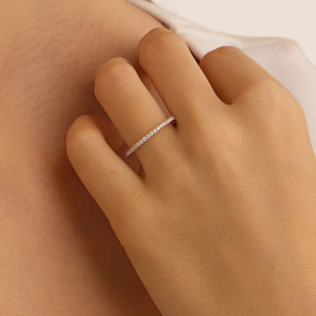 Anello Riviere Claire Oro Bianco Cubic Zirconia