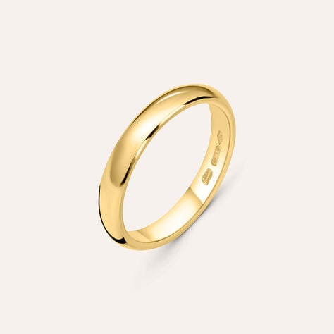 Fede Classica 3.4 mm Oro Giallo - Anelli con Incisione Unisex | Stroili