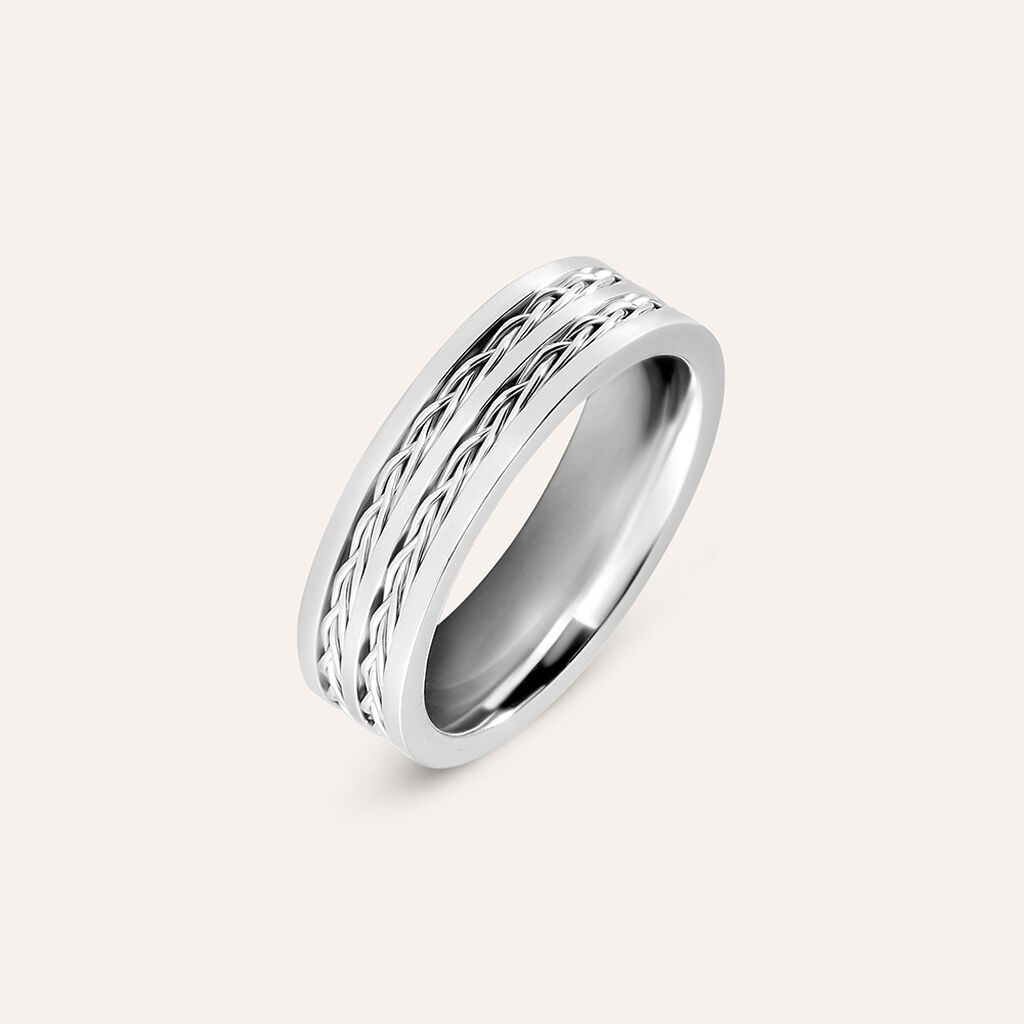 Anello Fascia Man Code Acciaio