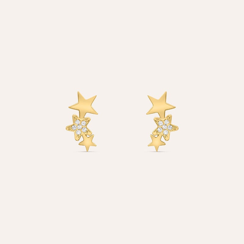 Orecchini Lobo Claire Oro Giallo Cubic Zirconia - Orecchini a Lobo Donna | Stroili