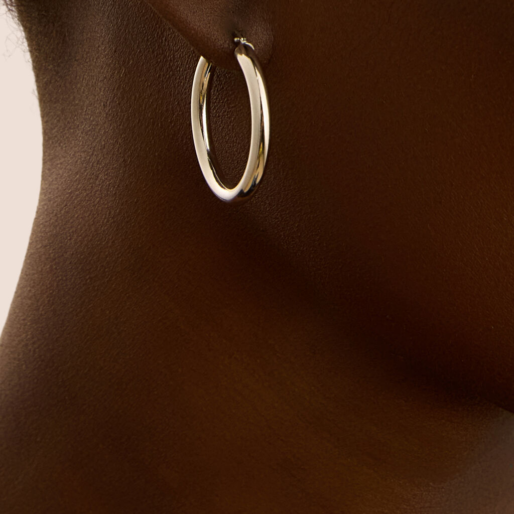 Orecchini A Cerchio Silver Collection Argento Rodiato