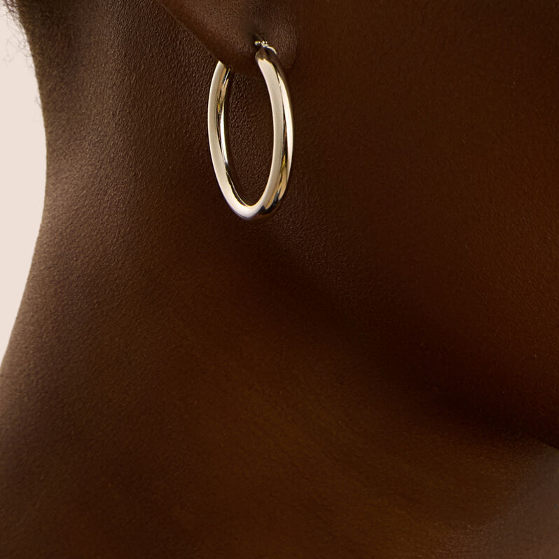 Orecchini A Cerchio Silver Collection Argento Rodiato - Orecchini a Cerchio Donna | Stroili