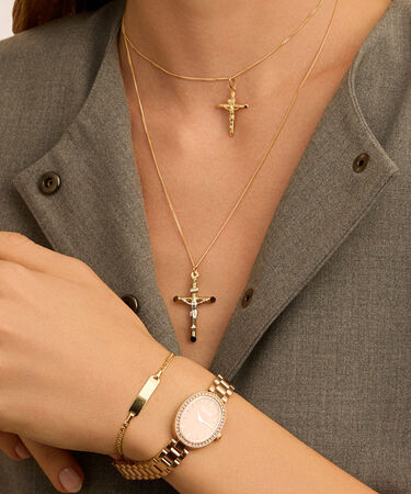 Bracciale Con Targhetta Religious Gold Oro Giallo